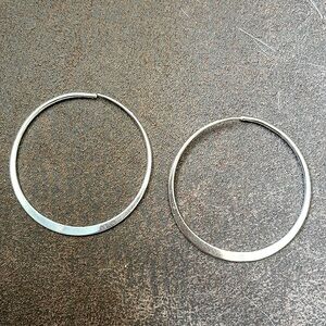 Banana Republic silver hoop earrings   Lightweight